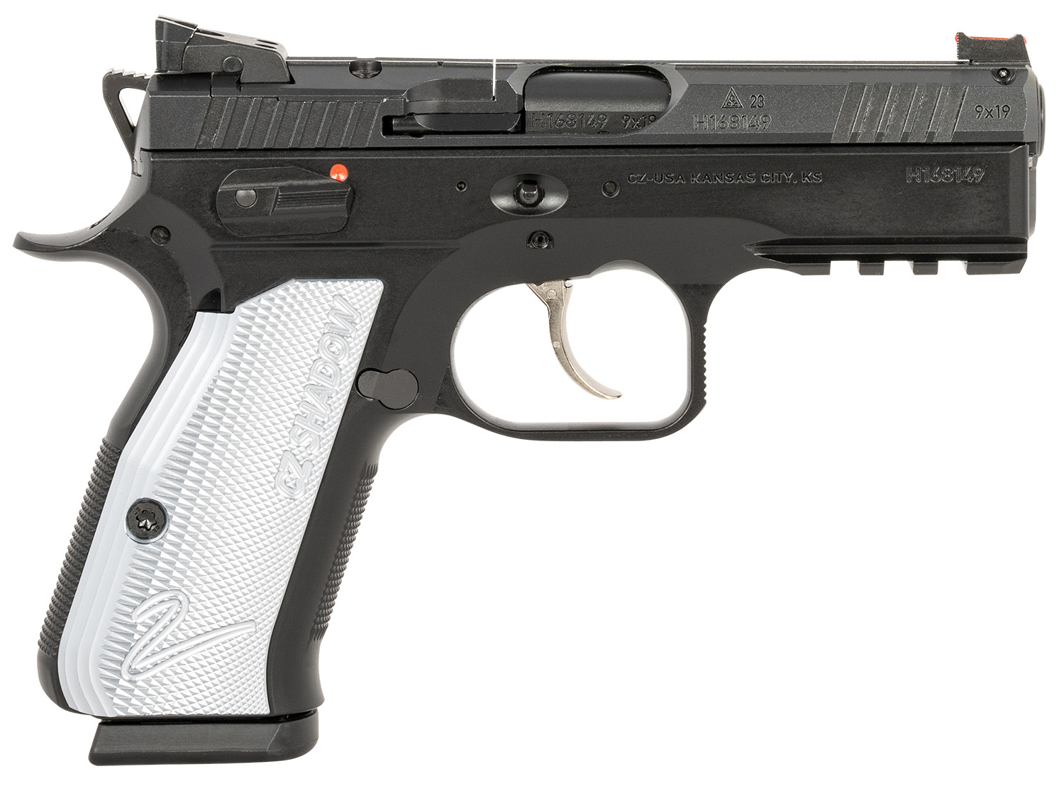 CZ-USA Shadow 2 Compact (Silver Grip, Optics-Ready) Pistol