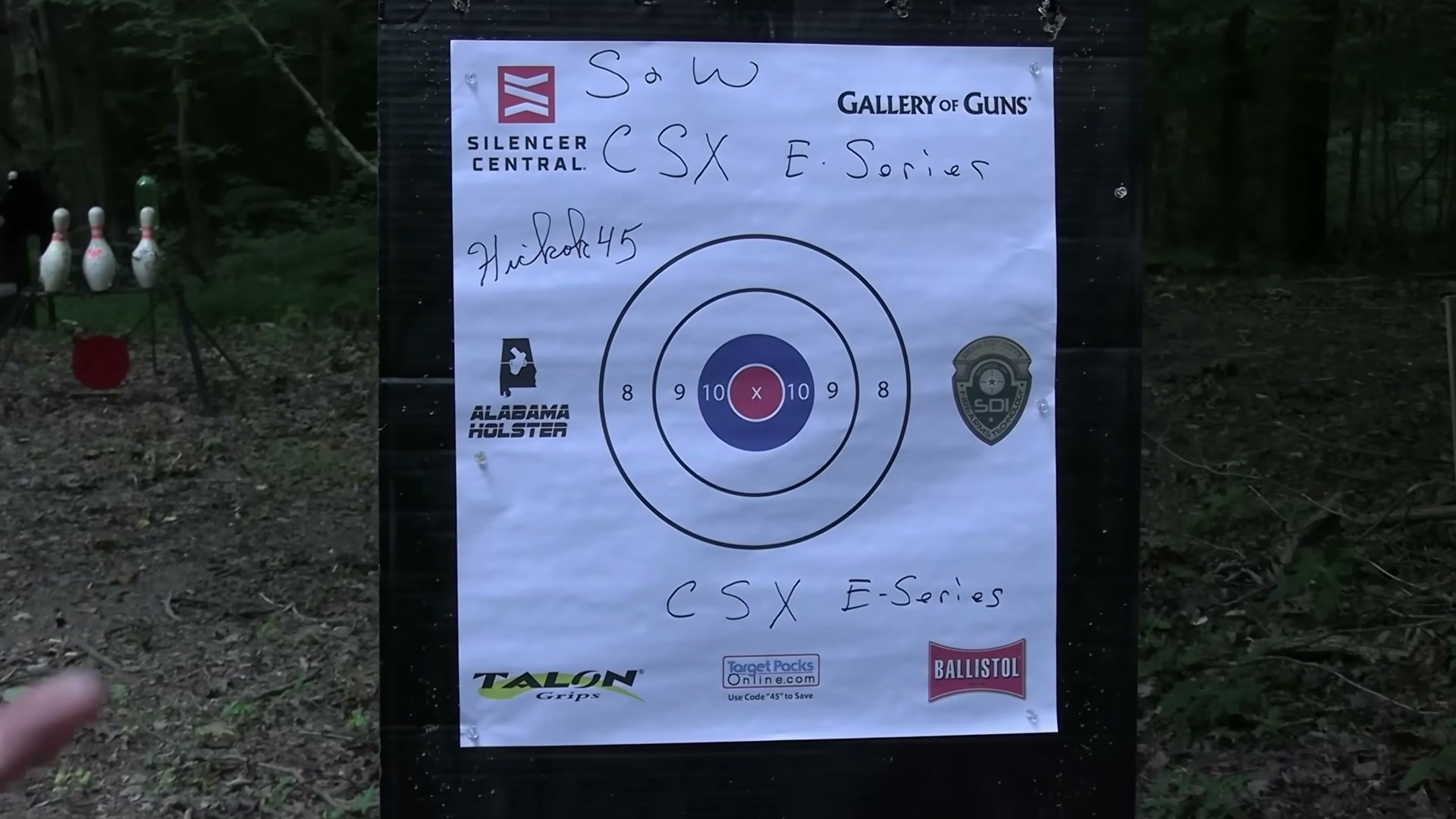 Hickok45's signed S&W CSX E-Series target