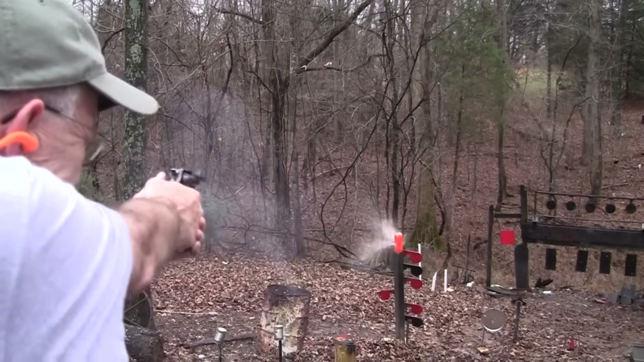 Hickok45 firing the S&W Model 10