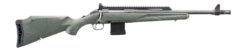 Ruger 46965 American II Scout 5.56 NATO 10+1 16.10" Cobalt Cerakote Threaded Barrel, Alloy Steel Receiver w/Scope Rail, Leaf Green Splatter Adj LOP Synthetic Stock