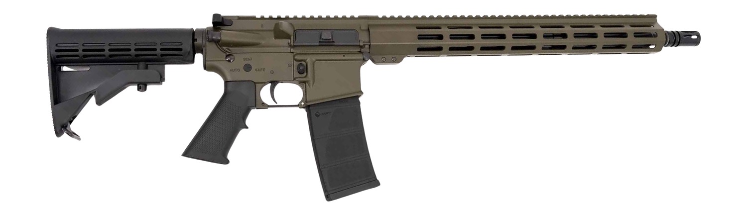 Andro Corp Industries ACI-15 Bravo Semi-Auto Rifle Rental | 5.56 NATO | 16in | Green