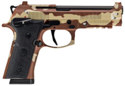 Beretta 92XI Combat Pistol Rental | 9mm | 4.7in | Chocolate Chip Camo Cerakote
