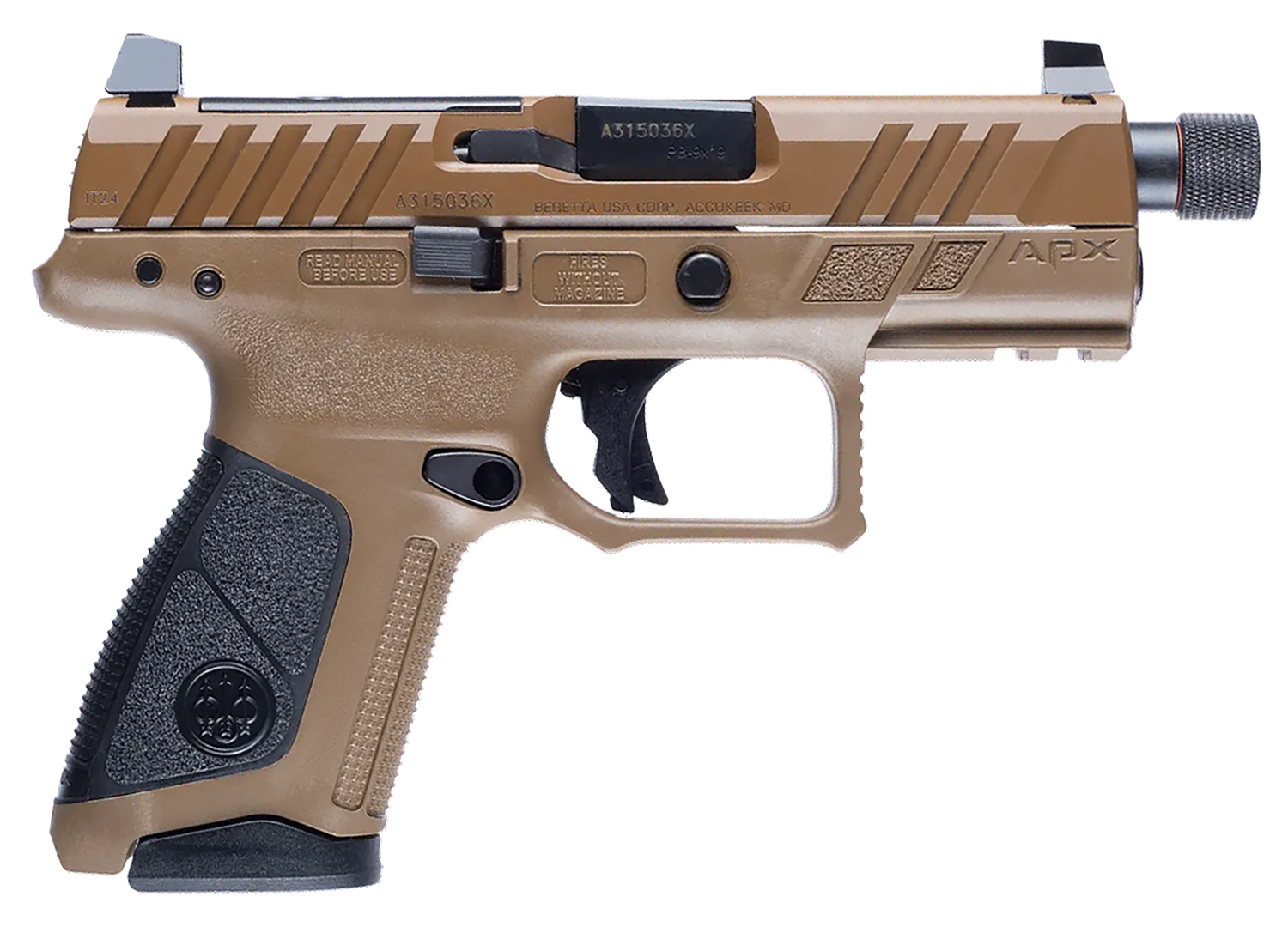 Beretta APX A1 Tactical Pistol Rental | 9mm | 4.2in | Flat Dark Earth