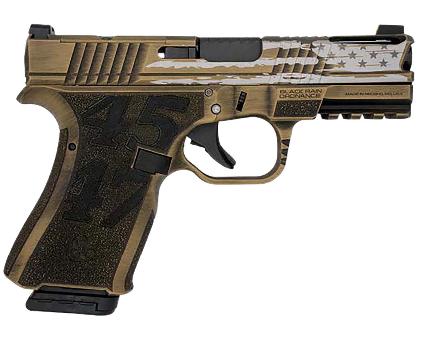 Black Rain Frontline+ Trump Custom Pistol Rental | 9mm | 4in