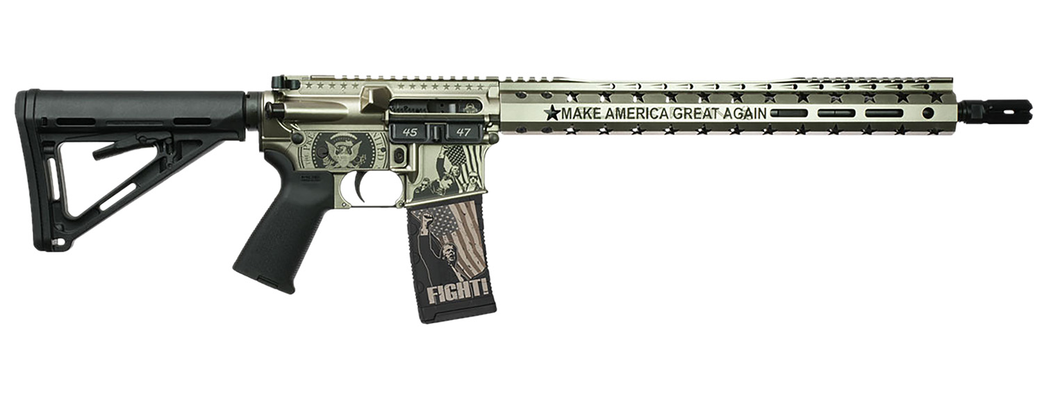 Black Rain Spec15 Trump FX Custom Silver Rifle Rental | 5.56 NATO | 16in
