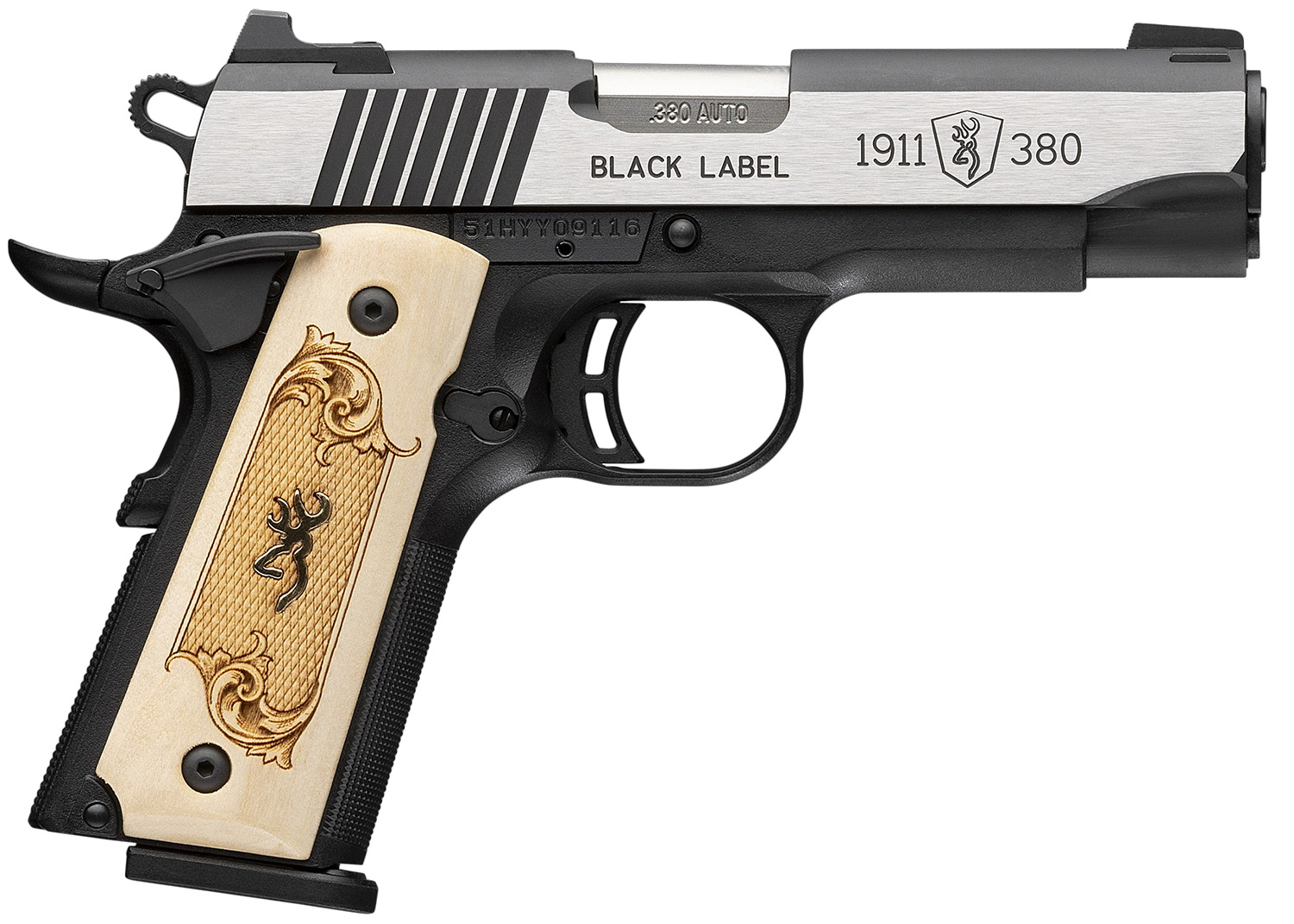 Browning 1911 Black Label Medallion Pistol Rental | .380 ACP | 3.63in