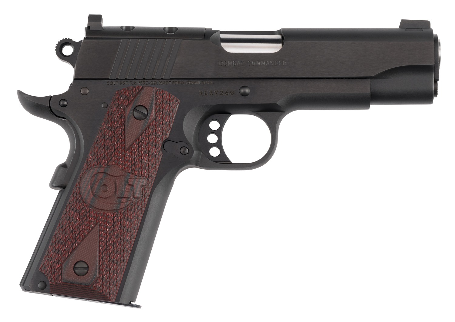 Colt Mfg Commander Combat Pistol Rental | .45 ACP | 4.25in | Matte Black Anodized