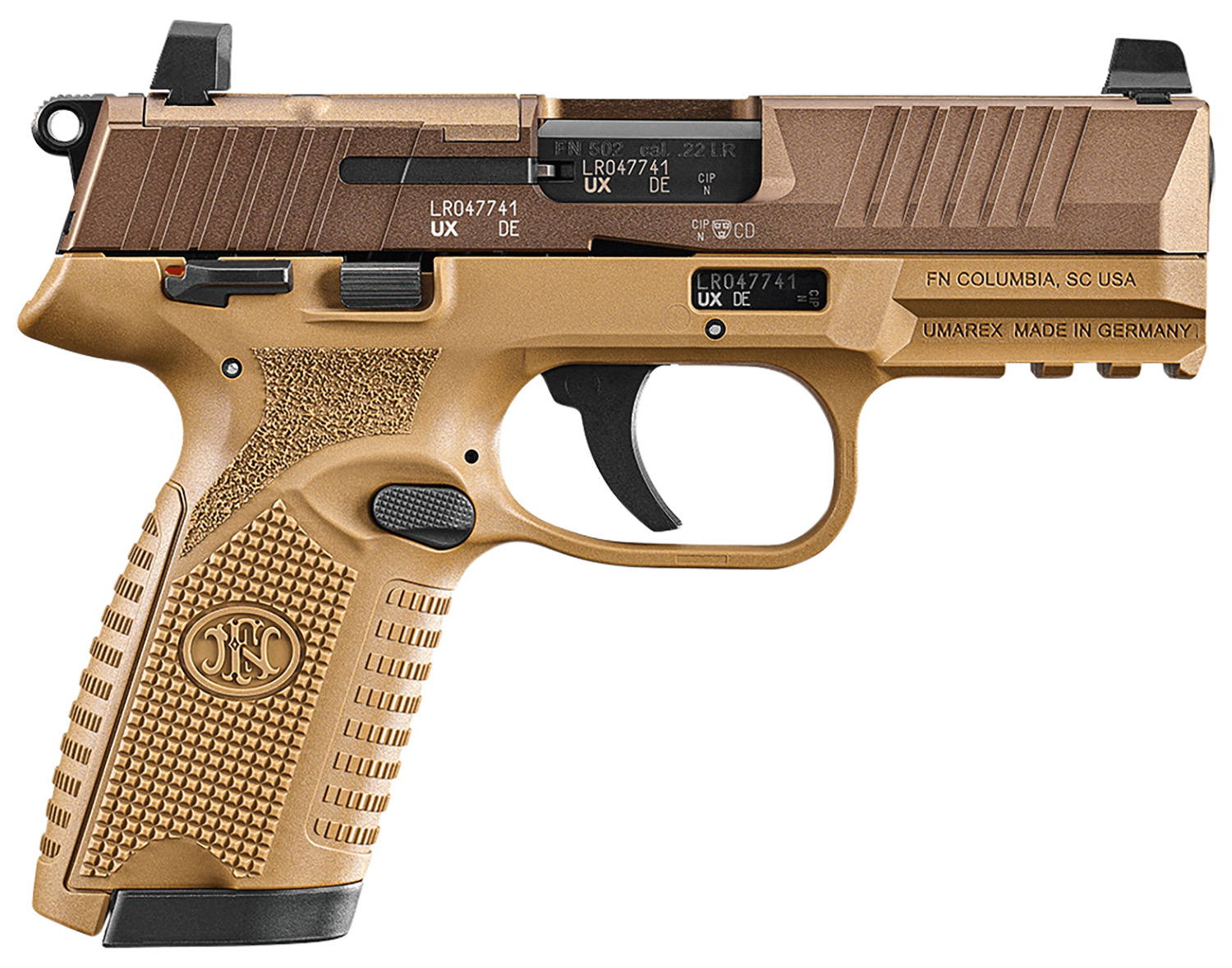 FN 502 MRD Pistol Rental | .22 LR | 4in