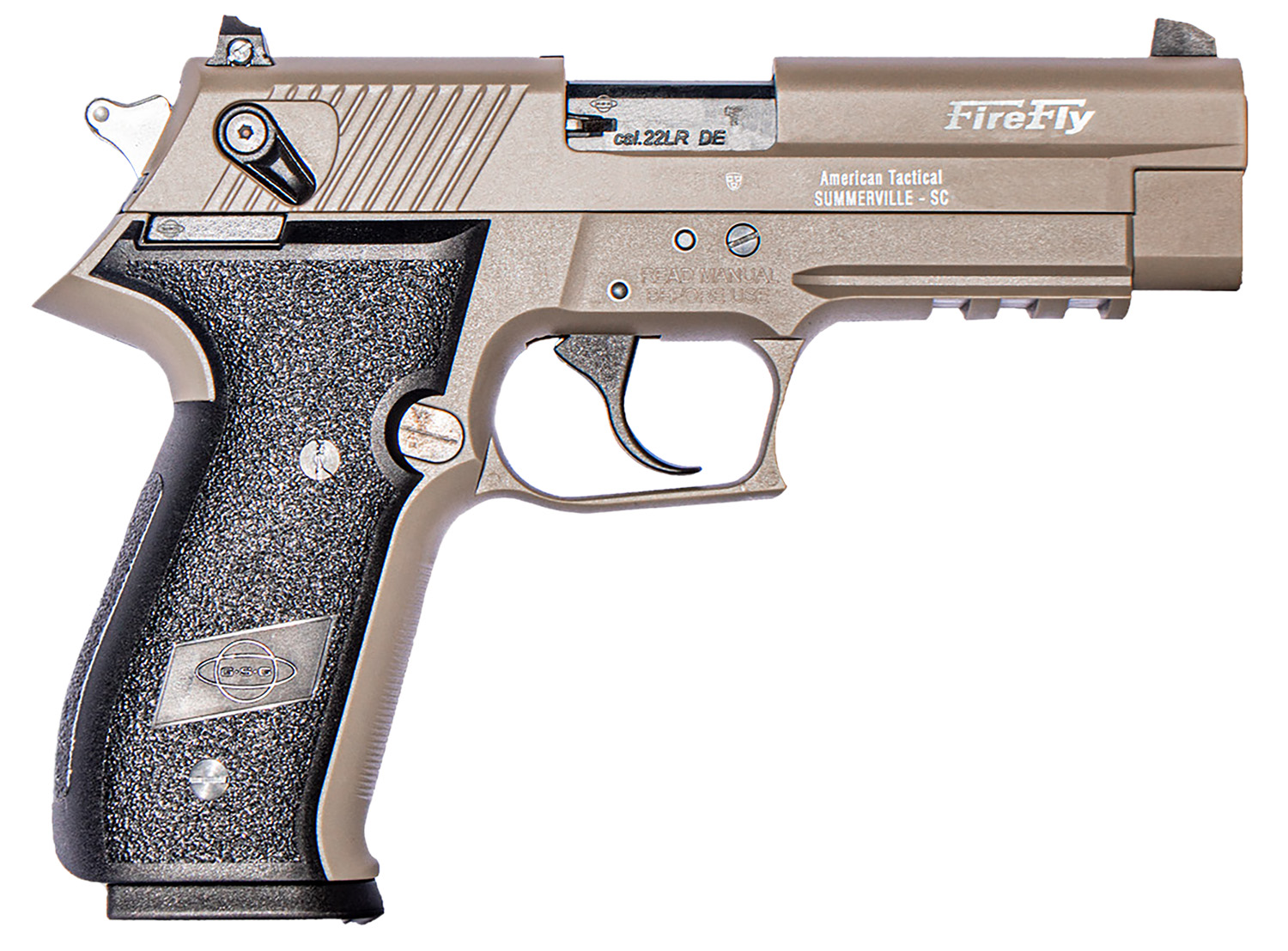 GSG German Sports FireFly Non-Threaded Pistol Rental | .22 LR | 4in | Tan