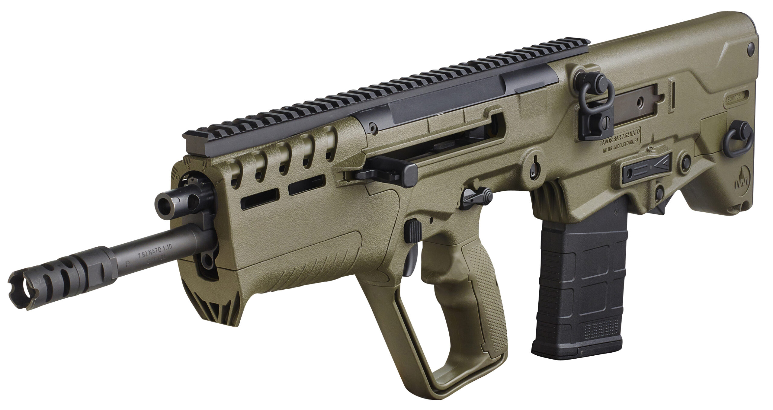 IWI US Tavor 7 Semi-Auto Rifle Rental | 7.62x51mm NATO | Green