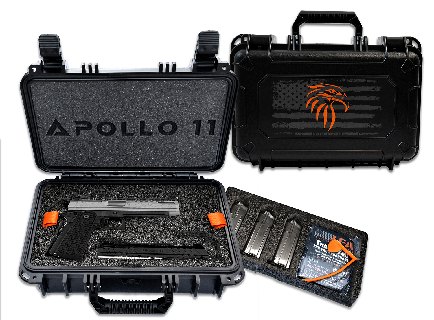 Live Free Armory Apollo 11 Compact Pistol Rental | 9mm | 4.15in