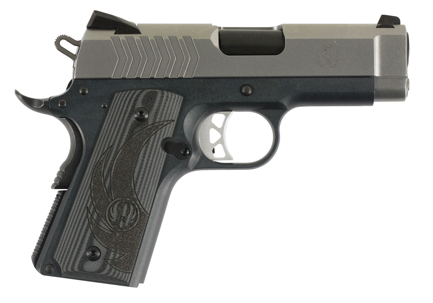 Ruger SR1911 Officer-Style Pistol Rental | 9mm | 3.6in