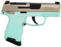 Sig Sauer P365 Pistol Rental | .380 ACP | 3.1in | Robin's Egg Blue w/Nickel Color Controls