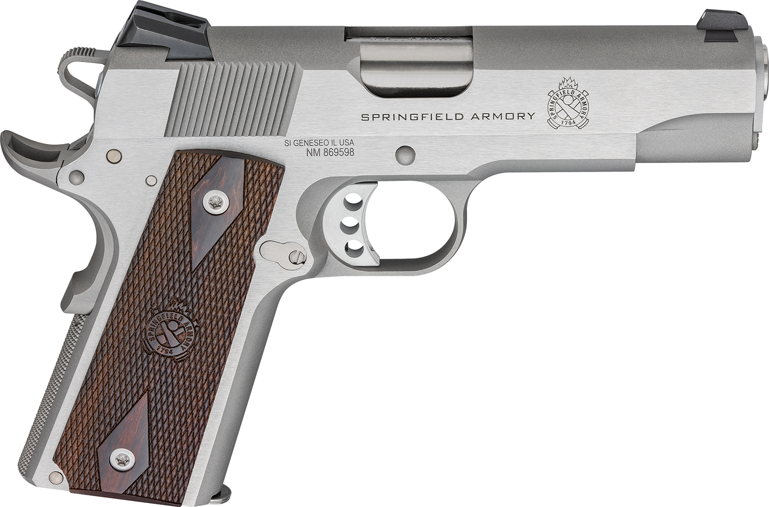 Springfield Armory 1911 Garrison Pistol Rental | .45 ACP | 4.25in | Stainless Steel