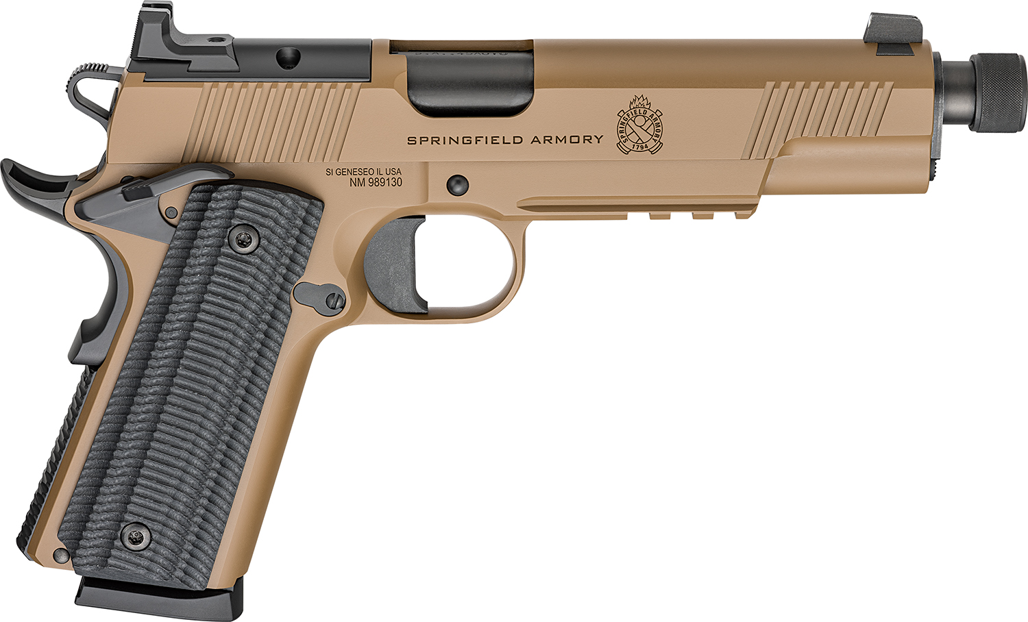Springfield Armory 1911 Operator AOS Pistol Rental | .45 ACP | 5.75in | Coyote Brown Cerakote